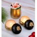 Gold Flower Pot & Wax Jar Combo Set of 3